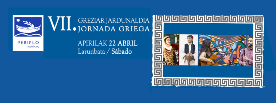 Irunero's tweet photo. #IRUNEROLABURREAN | 📆 🎶 Oiasso Museoak VII. Jardunaldi Grekoa hartuko du apirilaren 22an @MuseoOiasso  @Periplo_ASF 

🎼Herrialde mediterraneo horretako musika eta dantza izango dira protagonista

https://t.co/zC0n5cpUwV https://t.co/rS4HRPznFz