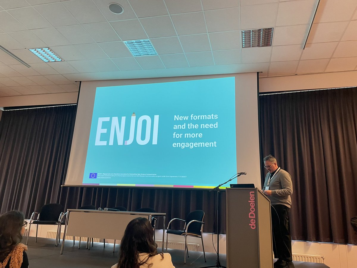 giulia_bonelli's tweet photo. New formats and the need for more #engagement: @ogdabaum from @formicablu presenting @ENJOIproject results at #PCST23 @PcsTconference in a session chaired by @AnneMDijkstra 

@elisabetta_tola @contifranci https://t.co/SHlIuJnnab