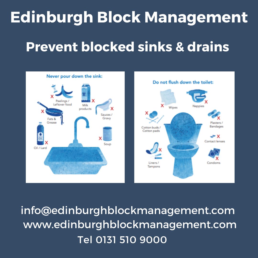 EBMfactor's tweet photo. Blocked sinks &amp; drains - Follow the three "P" rule from @scottishwater  and keep your drains clear!  #propertymanagement #propertyfactor #buildingmanagement #blockmanagement #blockmaintenance #drainage #edinburghtenements #edinburghfactor  #sharedrepairs #edinburgh https://t.co/jPaT98g2xx