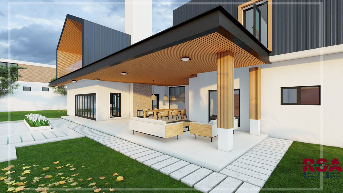 Completed this Conceptual #design of a contemporary 400m² house in #Mutare, Zimbabwe. The client’s brief requested the design of a modern 5 bedroomed house that can function as an Airbnb. The design utilizes a simple array of colors and materials.