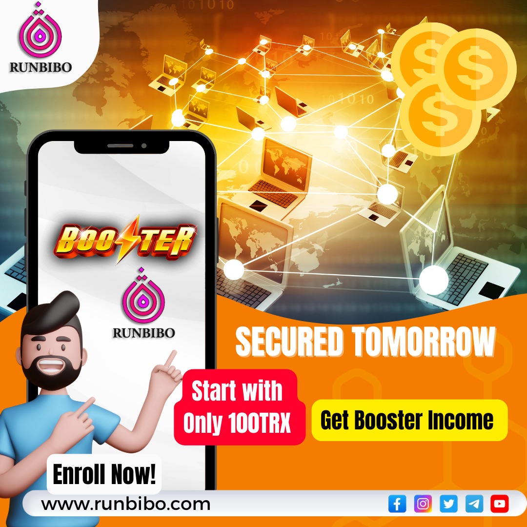 💥💥Start today for secured tomorrow💥💥 
💸💸Start with only 100TRX 💸💸
🪙🪙Get Booster Income🪙🪙 
📝Enroll Now!📝
🪩runbibo.com🪩
#runbibo #booster #boosterincome #trx #getincome #enrollnow #blockchaintechnology