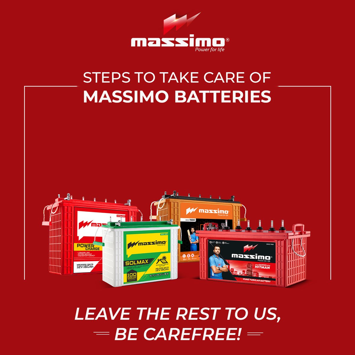 GlobalMassimo's tweet photo. You'd expect a long list of steps to take care of the batteries, right?
Here's the list -
1) Install the battery with proper instructions
2) It was all that's needed.

DM us for inquiries

#MassimoBatteries #massimo #batteries #global #PowerForBusiness #MassimoPowerForLife https://t.co/Ik5NtHYKTO