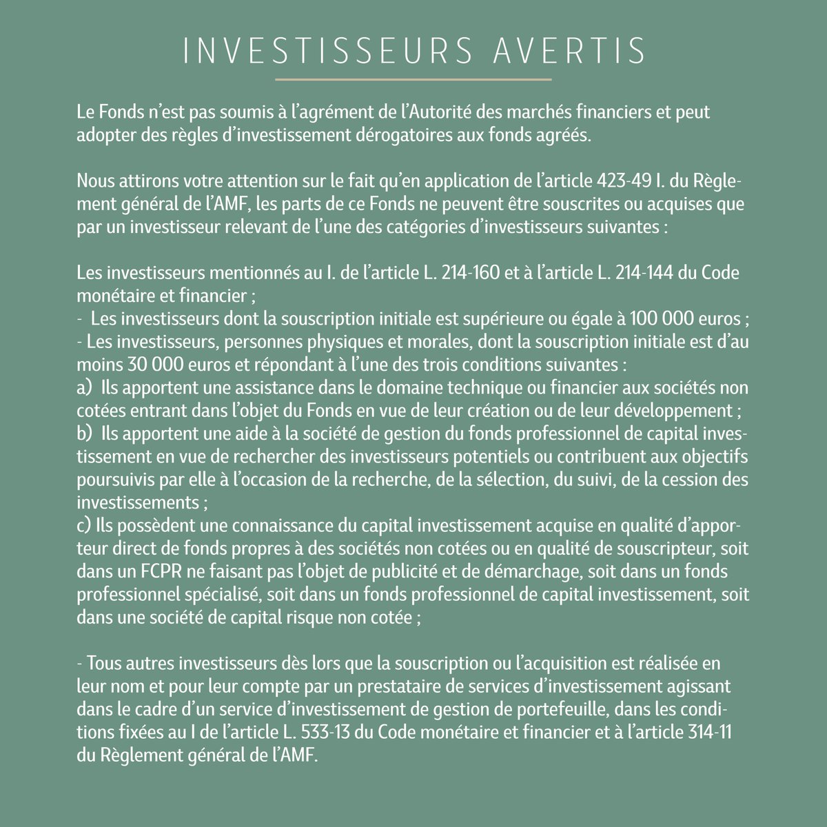 EXTEND_AM's tweet image. #Communicationpublicitaire 

Nous vous invitons à prendre connaissance des avertissements ci-dessous.

Ne manquez pas notre webinaire sur le lancement du FPCI EXTENDAM CLUB  HOTEL INVEST LILLE MARSEILLE, le 18 avril à 9h30. 

Inscrivez-vous dès maintenant: zoom.us/webinar/regist…