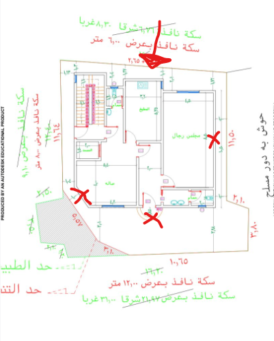 ARCHjanahi's tweet photo. @mabaetharuh @architect_na @EA_ARCH @madkar111 اهم الملاحظات :
-محاور الحركة في المبنى 
-المداخل 
-الصالة لم تاخذ حقها في التصميم مقارنة بالمجلس
-لابد من اضافة شباك اخر في المجلس 
-الدرج الخارجي https://t.co/AXHvVnFbcb