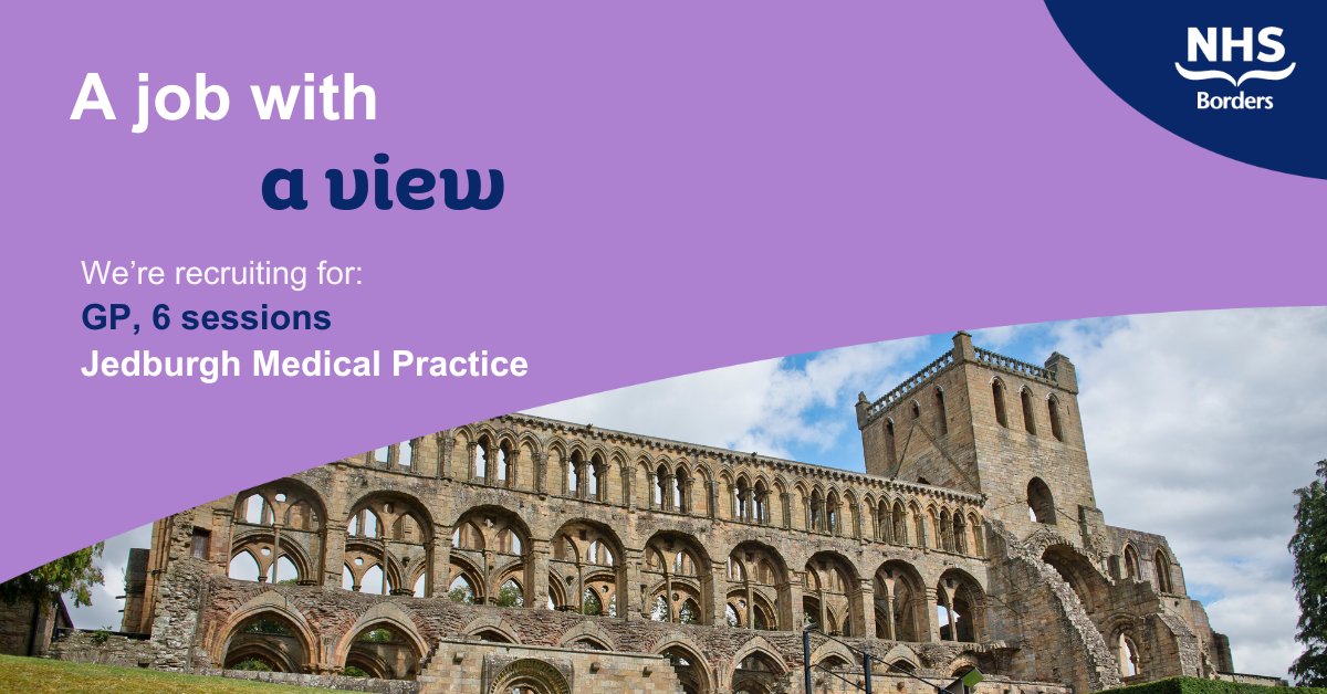 Could the Borders be your next location?

Jedburgh Medical Practice have a GP vacancy.

Whether you've recently qualified or have a wealth of experience and knowledge, we are keen to build on your skills and integrate you into our team.

👉 Find out more: bit.ly/3MIlssj