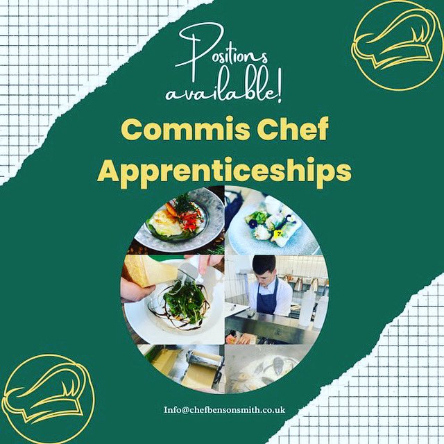 Do you want to become Chef? 👩🏾‍🍳🧑🏼‍🍳

We have apprentice positions available now in Harrogate, Rochdale and Huddersfield with some great employers who can offer excellent career opportunities. Get in contact today. chefbensonsmith.co.uk
#apprenticeships #commischef #chefapprentice