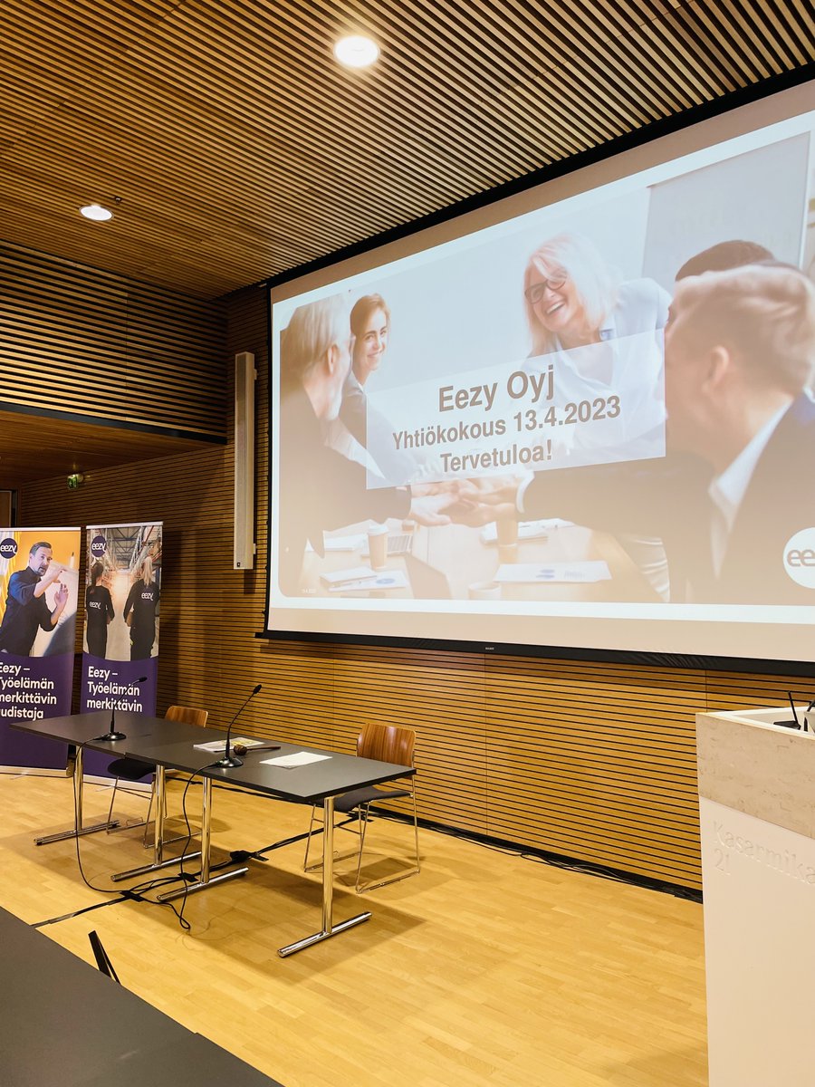 Tänään pidimme Eezy Oyj:n yhtiökokouksen pitkästä aikaa livenä. Yhtiökokouksen päätökset tehtiin hallituksen esitysten mukaisesti. Osinkona päätettiin maksaa 0,15€ per osake, josta 0,10€ huhtikuussa ja 0,05€ lokakuussa.
#eezy #työelämääuudistamassa #agm