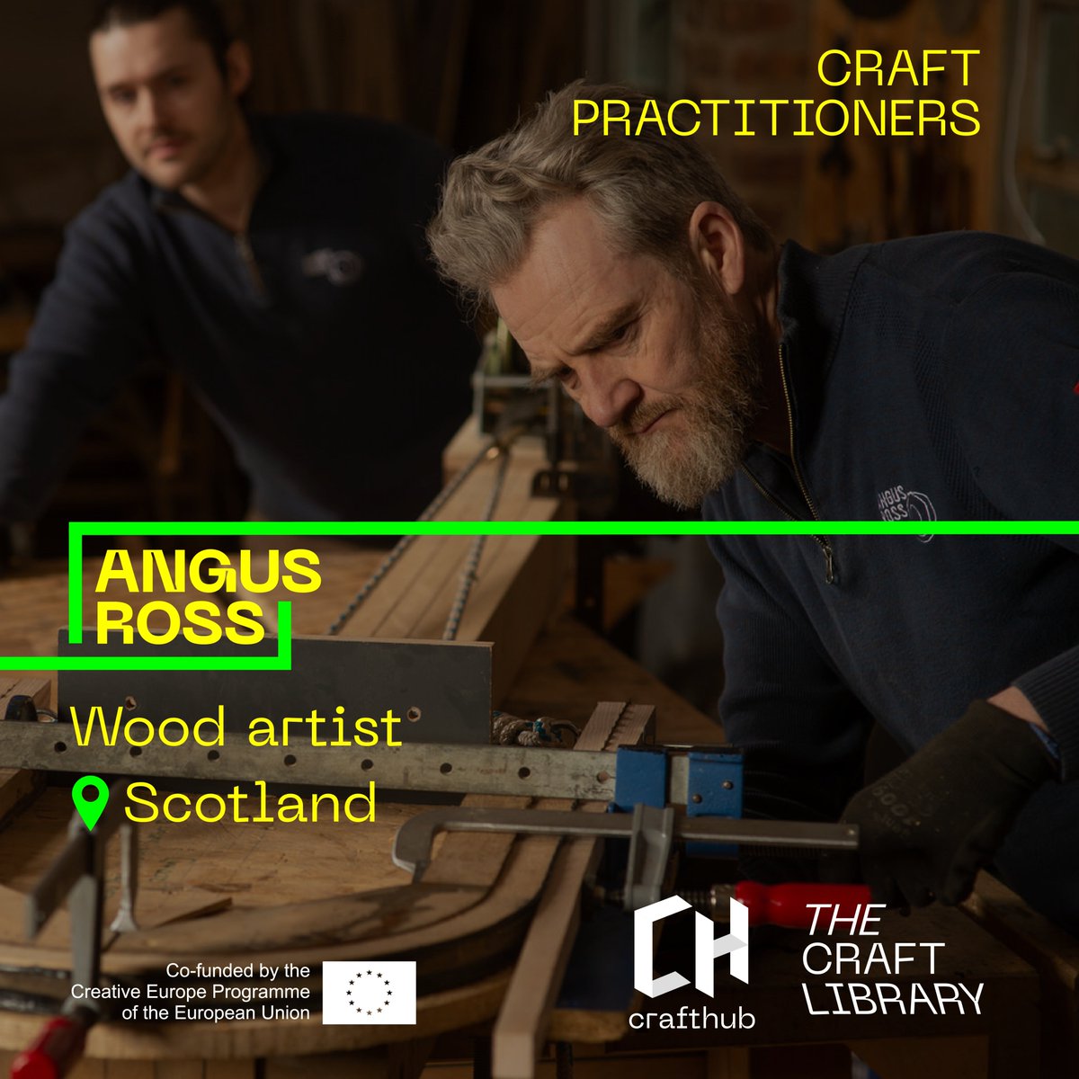 CrafthubEu's tweet photo. #CrafthubPractitioner Angus Ross is a woodwork and furniture maker from Scotland. #CraftExhibition selected the showpiece โThe Unstable Stoolโ for the itinerant exhibition. Know more in #PractitionerGallery https://t.co/r6I8xcPTEm #WoodCraft #CrafthubLibrary #Makers https://t.co/qnDjw3AFbH