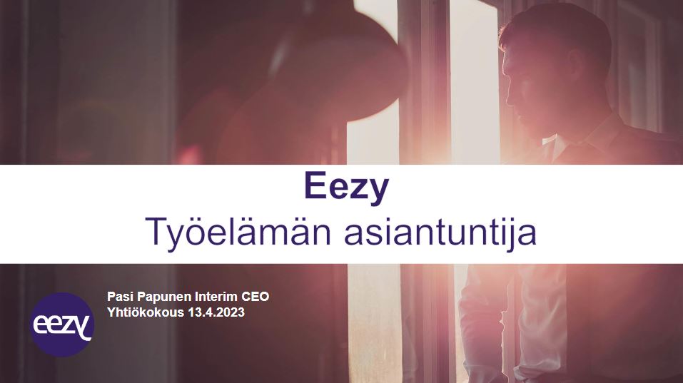 Kuulimme vt. toimitusjohtaja Pasi Papusen katsauksen, ja toimitusjohtajaksi eilen nimitetty Siina Saksi esittäytyi osakkeenomistajille. Uutena jäsenenä hallitukseen valittiin ISS Henkilöstöjohtaja Maria Pajamo.
#eezy #työelämääuudistamassa