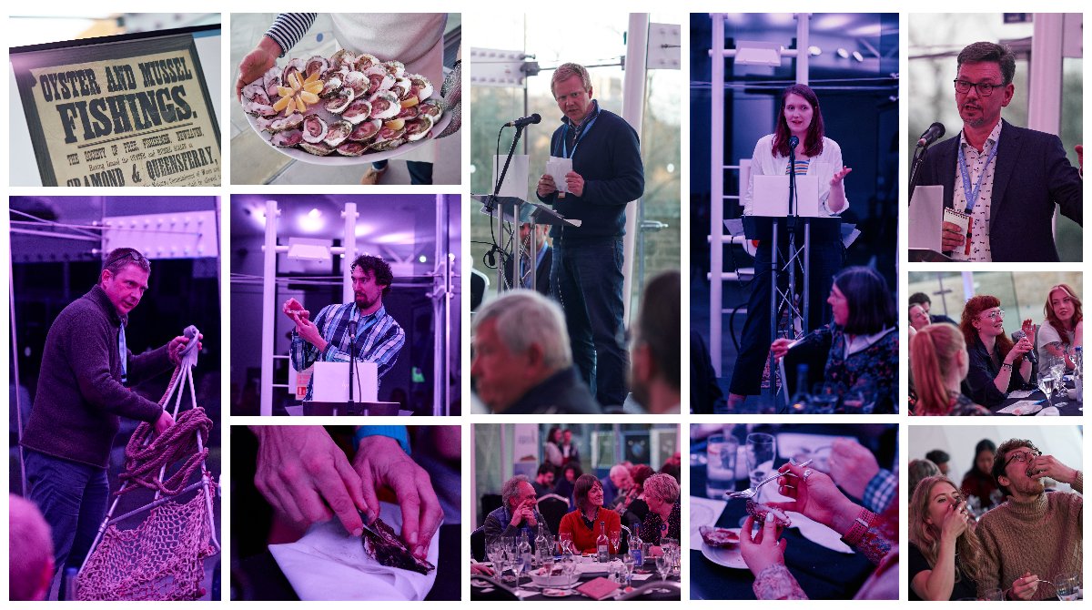 Roslin scientists joined colleagues from @HeriotWattUni @EdinCulture for Oysters in Edinburgh, a food, drink & science event @EdSciFest exploring oyster #biology, #sustainability & #restoration through a unique mix of social history, science & song 🦪🔬🎵 edin.ac/3GrnRUz