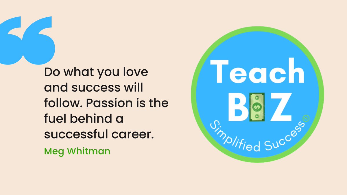 Sign up for our business plan course today. Do what you love for your career! teachbiz.org