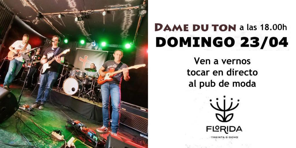 luisva27's tweet photo. Nuestro siguiente concierto va a ser en el @florida38placetobe el 23 de abril a las 18h. Be there or be square 🤘🏻🤘🏻🤘🏻🤘🏻

#dameduton https://t.co/WRVhP4pEcE