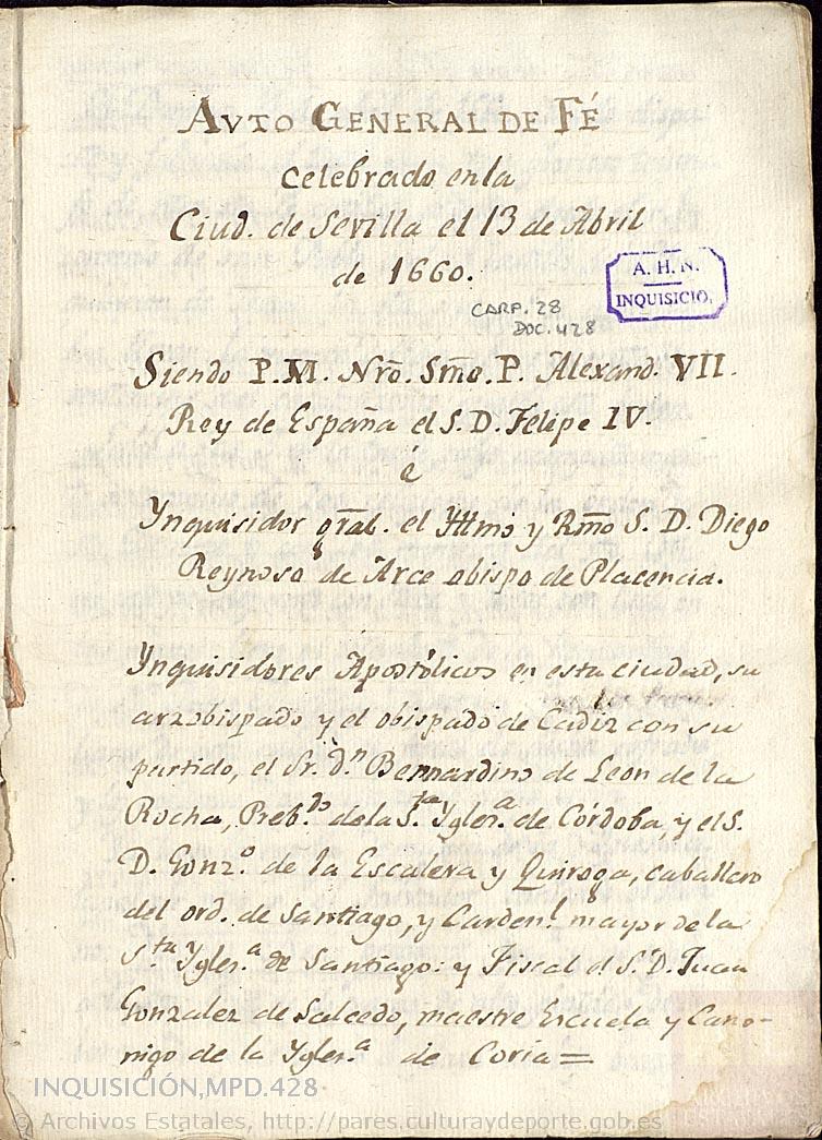 LAURASolete123's tweet photo. Entre los días 12 y 13 de abril de 1660 fue celebrado, en Sevilla, el último #autodefe: el gran teatro de la muerte.
ES.28079.AHN//INQUISICIÓN,MPD.428 https://t.co/8bu6Y0jAbh