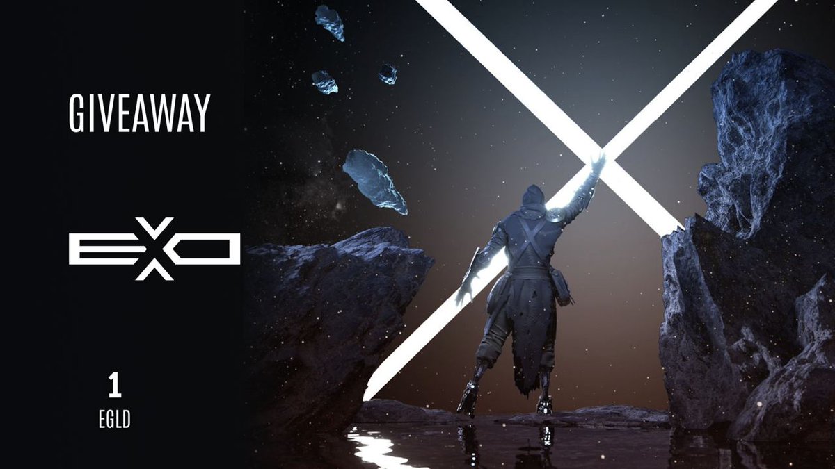 📢EXO Universe, A #p2e MMORPG fully on chain &amp; multi-chain game , are offering a #giveaway!  

🏆Prize: 1 #EGLD   

Rules:  
💥Follow me &amp; <a href="/ExoMultiversX/">EXO - MultiversX Game 👽</a>
💥Like, Rt, Tag 3 friends  

📅72h!  

Good luck!  

#multiversx #multiversxgiveaway #MultiversXCommunity #MultiversXNFTs