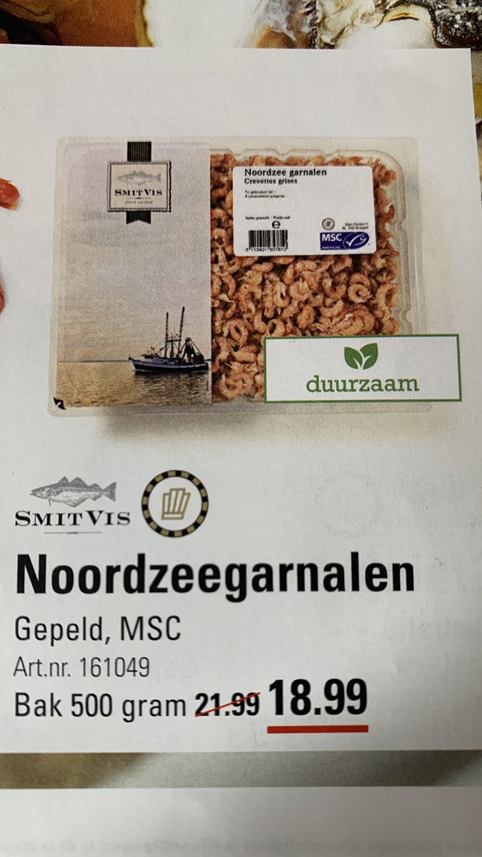 Willwieringen's tweet photo. Wat een aanfluiting van #Smitvis
Hollandse garnalen verkopen met een Amerikaanse garnalen boot op de verpakking !! #Garnalen https://t.co/0GXO6hQvA2