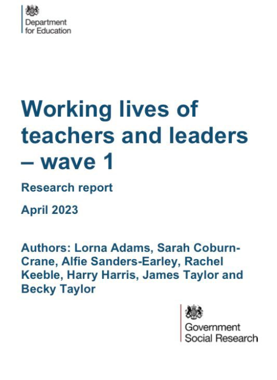 HappyConfidentC's tweet photo. The Government has released the 'Working lives of teachers and leaders' report. It paints a stark picture, revealing an unsustainable workload faced by a significant portion of the educational workforce. 

🧵We've written a thread with some key findings and our thoughts. 👇1/ https://t.co/xEeeYaCN6y