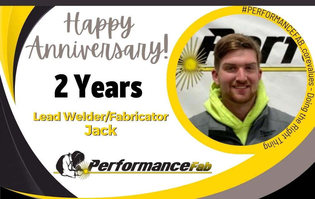 Performance_Fab's tweet image. 🎉Let's Celebrate!
🧑‍🏭Happy Anniversary to Lead Welder/Fabricator Jack, who celebrates 2 years with Performance Fab today!
👏Congratulations, and thank you for all you do!

#employeeanniversary #PerformanceFab #PerformanceFab_corevalues