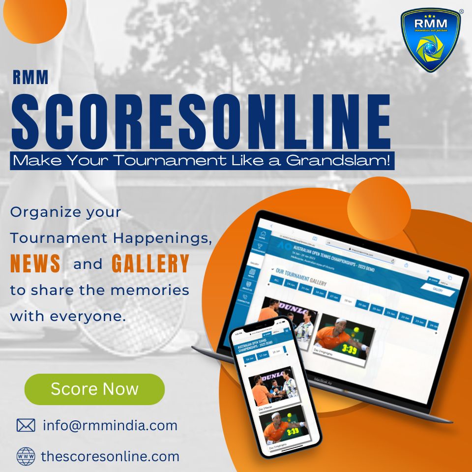 RMMTechnologie3's tweet photo. Make Your Tournament Like a #Grandslam!
Organize your Tournament Happenings, News and Gallery to share the memories with everyone
SCORES Now: https://t.co/69DFvWniNw
Our website: https://t.co/nRKQmMv5xw
Contact Us @ info@rmmindia.com
#TournamentSoftware #TennisTournamentApp #Live https://t.co/YV8jKYNzrq