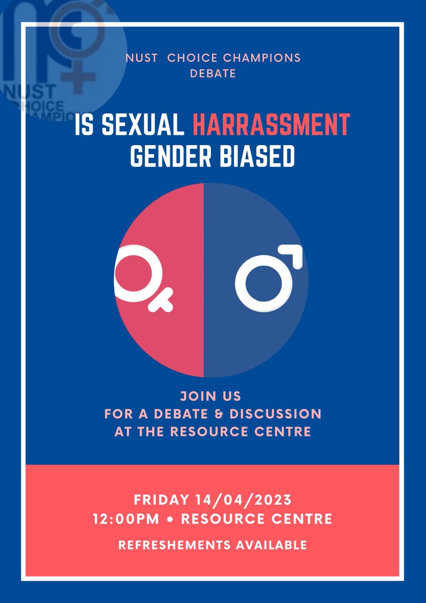 "Sexual harassment on males does not exist"🤔
Lets talk about this at the Resource Centre📍