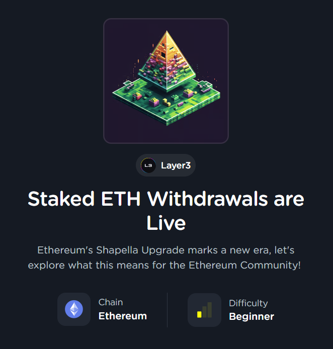 ใครมินต์ Shanghai/Capella NFT แล้ว มาทำเควส Layer3 นี้ได้เลยครับ ผ่านฉลุย
layer3.xyz/quests/ethereu…