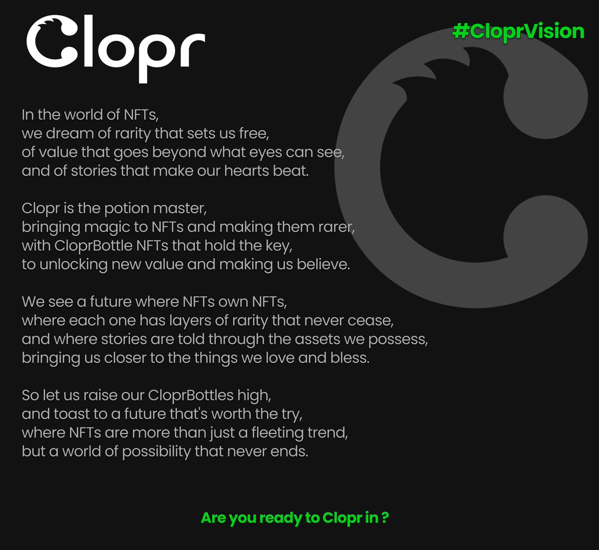 NFTWreckerAlpha's tweet photo. 🎉Clopr X NFTWrecker🎉
 
We're giving away 
7 X WL

MUST:
✅Follow  @cloprnft @NFTTowDriver @NFTWreckerAlpha
✅Like + RT + Tag 3
✅️Join Telegram https://t.co/8iBhxTGkEf
✅️Complete Task https://t.co/UdkArnHB95

📅 15th April 11:30 (UTC)
#NFT #GIVEAWAY #NFTGiveaway https://t.co/aWS8f7NhGP