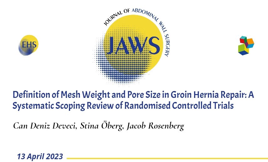 bit.ly/3UzTJMz Definition of #HerniaMesh Weight and Pore Size in #GroinHernia Repair: A Systematic Scoping Review of #RCTs

#HerniaSurgery #InguinalHernia #HerniaResearch #OpenAccess #JoAWS