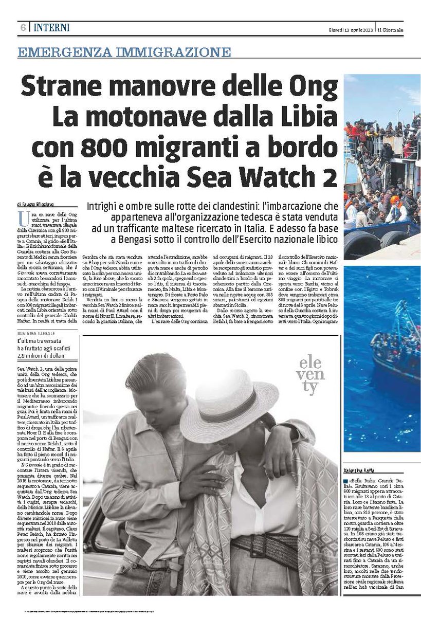 rgowans's tweet photo. 1/2 "Strange NGO maneuvers. The ship from Libya with 800 #migrants on board is the old #SeaWatch2 /#Lifeline. Intrigues and shadows on the routes of illegal immigrants".  [cont] @BiloFausto #migrantcrisis #DontTakeToTheSea #seenotrettung #Frontex https://t.co/KOA6OmZLxI