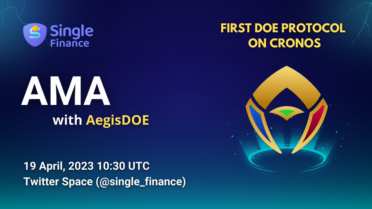 Hello #crofam 
Our IDO will soon start and many want to know more about our project, @Single_Finance will give you the chance!⚡️

19/04/2023 10:30am UTC on their space!

🔔Set reminder and prepare your questions! 🔔

RTweet to be sure no one will miss this!

#Cronos #DeFi #CRO