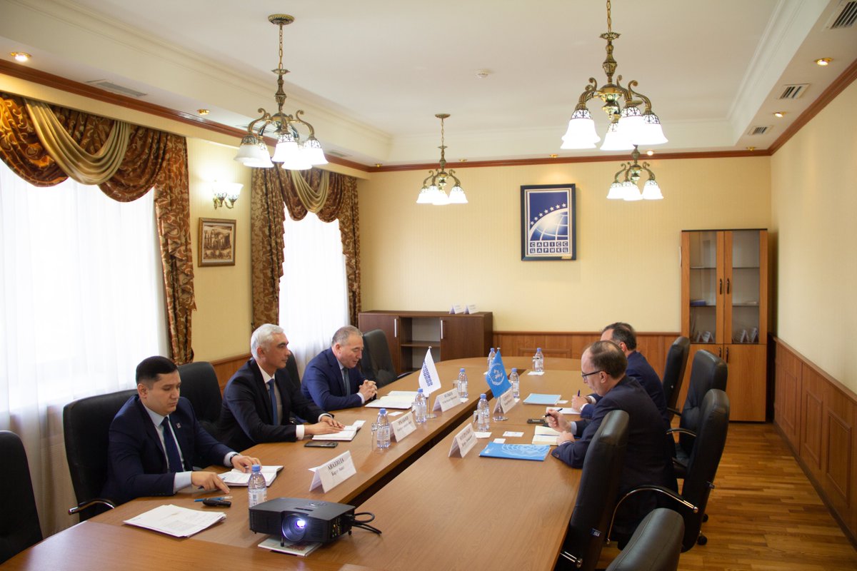 Оn April 13, 2023, took place a meeting of the CARICC Director A.Yazlyyev with the Deputy Director of the Department of Strategic Analysis and Public Relations of UNODC F.Klimchuk and the Deputy Head of the Department of Joint Financing and Partnership of UNODC I.Kondratiev.