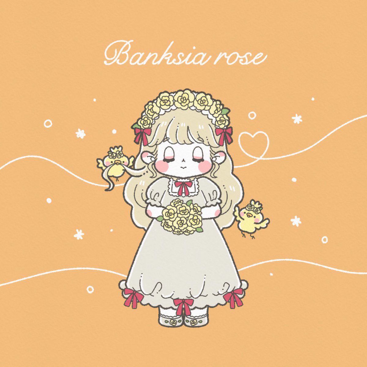 モッコウバラ🌼

#イラスト #Illust 
#potofu #poripori 
 #モッコウバラ #BanksiaRose
#初恋 #花言葉 #幼い頃の幸せな時間