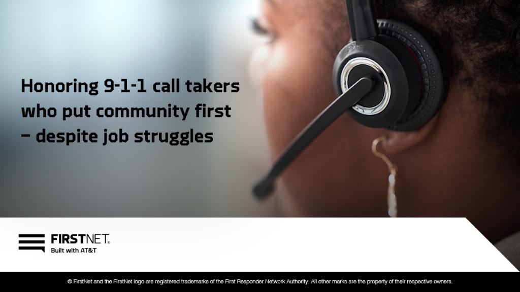 FirstNet's tweet photo. This National Public Safety Telecommunications Week, we honor our first, #firstresponders – the 9-1-1 call takers who put their communities first, despite the stresses of the job. https://t.co/jSqFQfipcw https://t.co/vPVIzqxljO