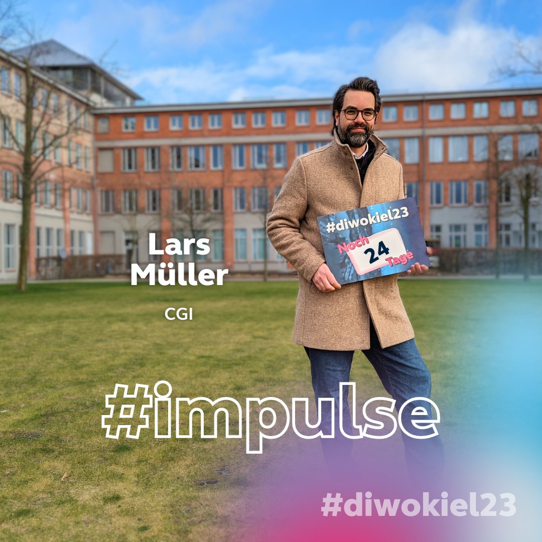 ⏱️ 24 Tage to go!⁣
Lars Müller von <a href="/CGI_DE/">CGI Deutschland</a> übers Digitalfestival:
🗣️ „Alles neu macht der Mai. Mit Blick in Richtung Phrasenschwein freue ich mich auf neue Formate, Locations und Begegnungen, neue Themen &amp; Impulse, kurzum eine neue #diwokiel.“

#Noch24Tage bis zur #diwokiel23 💙