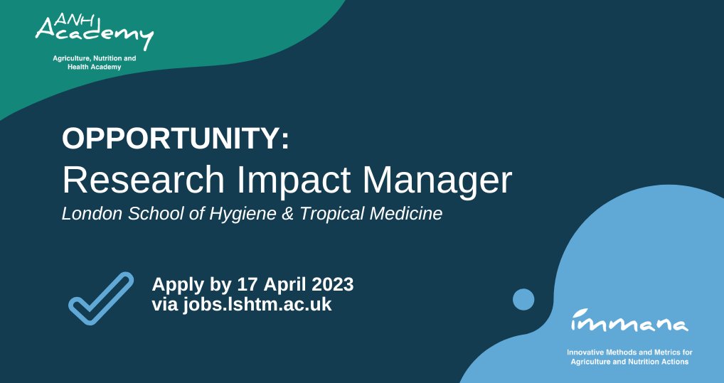 LIDC_UK's tweet photo. JOB ALERT
Are you experienced in #communications & #researchimpact, particularly relating to #foodsystems & #nutrition π² ? @ANH_Academy is hiring a Research #ImpactManager to join their IMMANA & ANH team β part of @LSHTM.
Apply by ποΈ17 April, hereπ
https://t.co/Is2YGNbFP5 https://t.co/rBTnYIlaVp