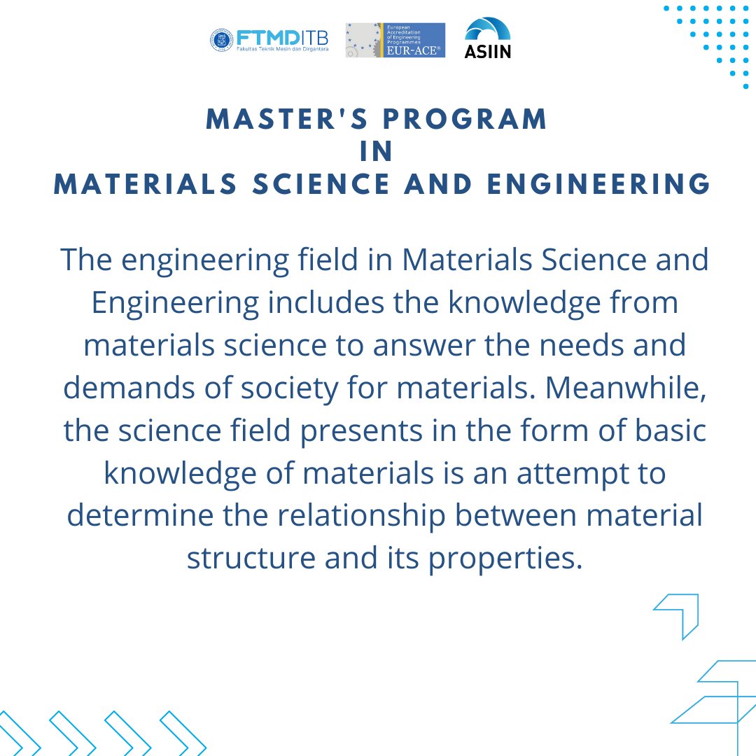 ftmd_itb's tweet image. Unlock the secrets of the material world and engineer a brighter future with a Magister in Material Science and Engineering. Join our program today and become a leader in innovation and sustainability!  #MaterialsEngineering

#PostGradSchool
#MasterDegreeProgram
#FTMD
#ITB