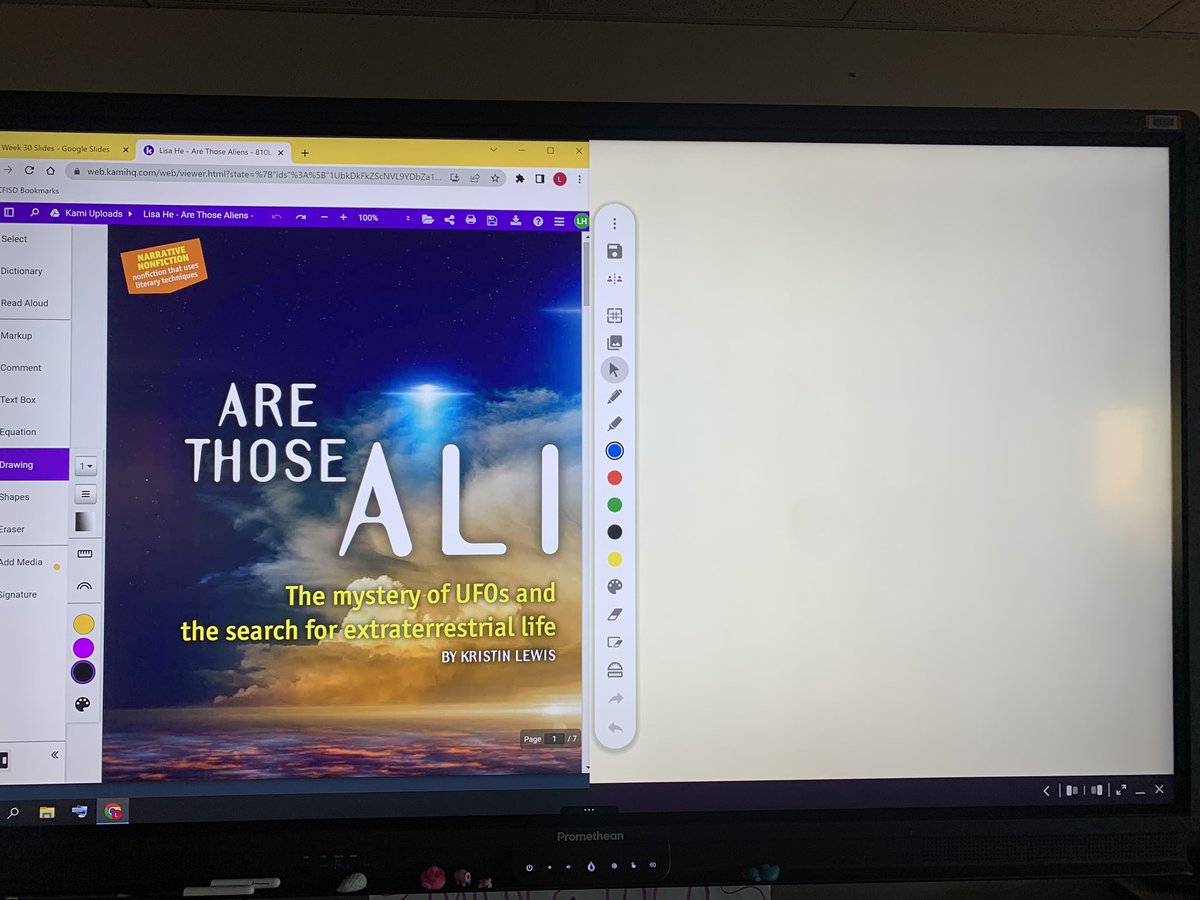 I was already in love with my Promethean Panel, but now I can split my OPS screen and Whiteboard?! My kids already know that I am OBSESSED. 📝📚

#CFISDGR6ELAR <a href="/CMohning/">Charmion Mohning</a> @MrsJensen_CFISD <a href="/BP_Vasquez/">Bridget Pearce Vasquez</a> @svickersTX