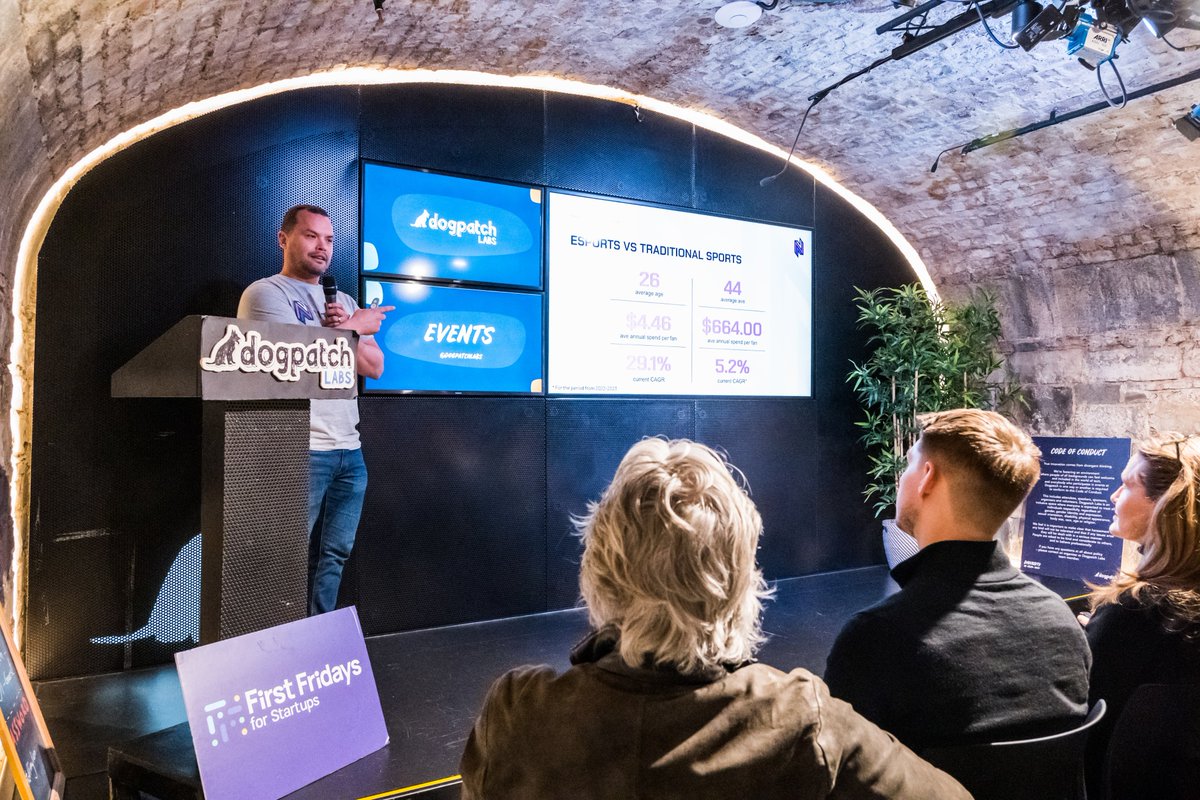 ⚡Our new #FirstFridays Lightning Talks were a huge hit with 10-min bite-size learnings from industry experts @MariaMcMenamin - EiR @ndrc_hq, immersive storytelling startup @imvizar’s founder @MichaelBGuerin, and @kurtpittman founder of e-sports platforms @BigFan_io and @NativzGG