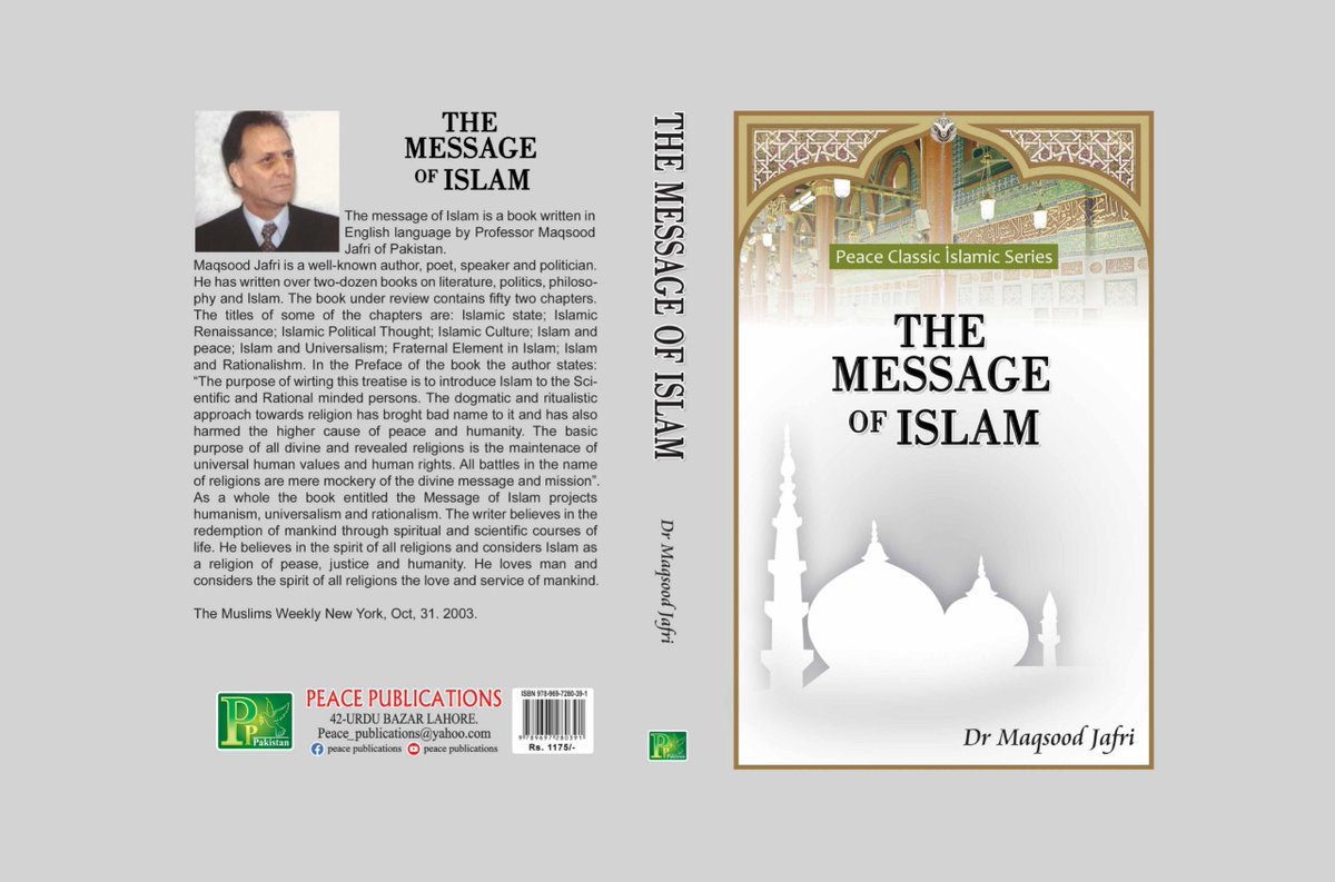 CurrentLine3's tweet photo. The Message of Islam
by Maqsood Jafri
For Order Whatsapp  0322 429831
#currentaffairs #srakWorldlineMagazine #csspapers #srakworldline https://t.co/Sboon9C8pf