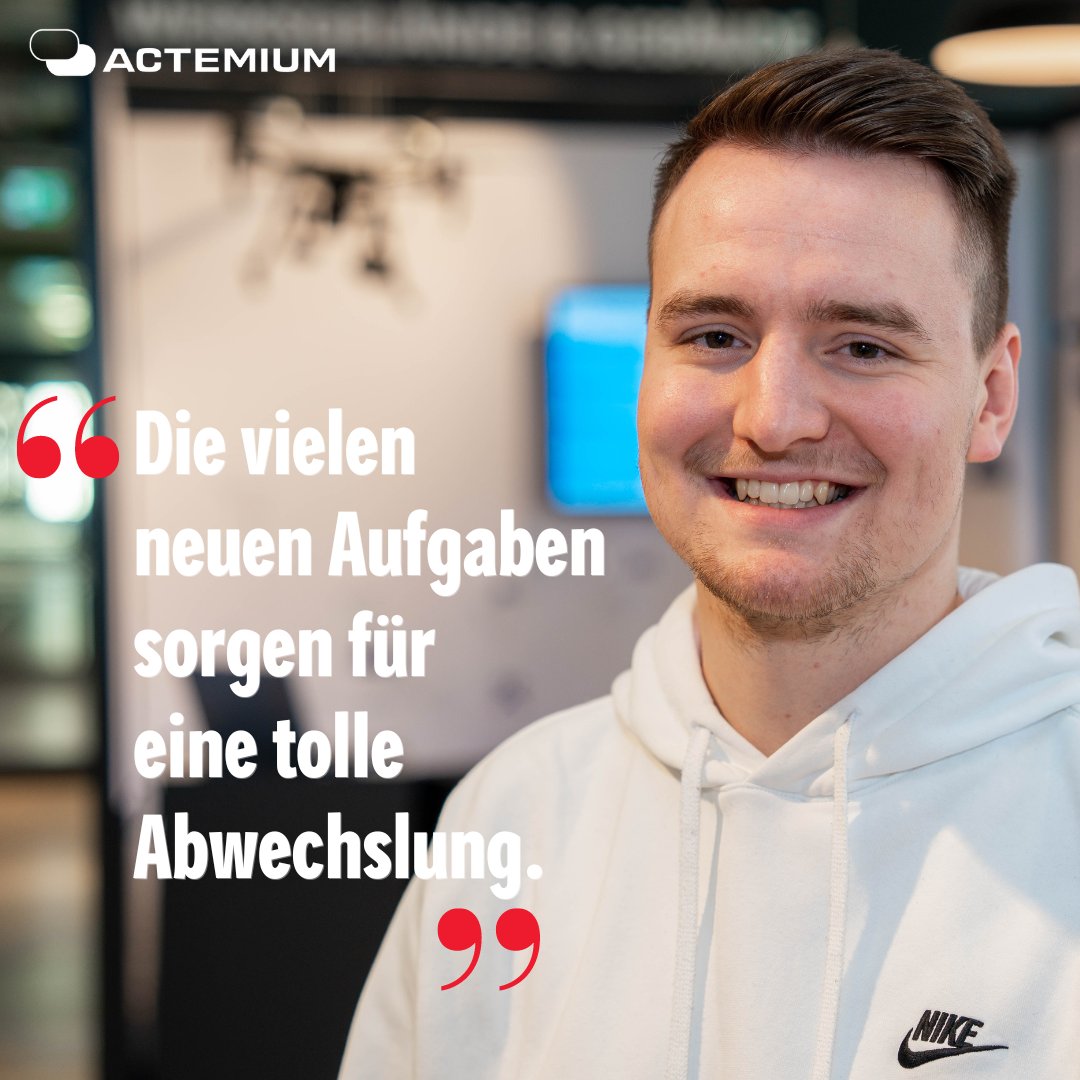 Abitur in der Tasche und auf der Suche nach neuen Herausforderungen?
Jonas ist seit letztem Jahr als dualer Student BWL bei #Actemium.
Dank der täglich wechselnden Aufgaben wird es ihm nie langweilig bei uns.

Mehr zum dualen Studium: ve.link/0qak
#DualesStudium