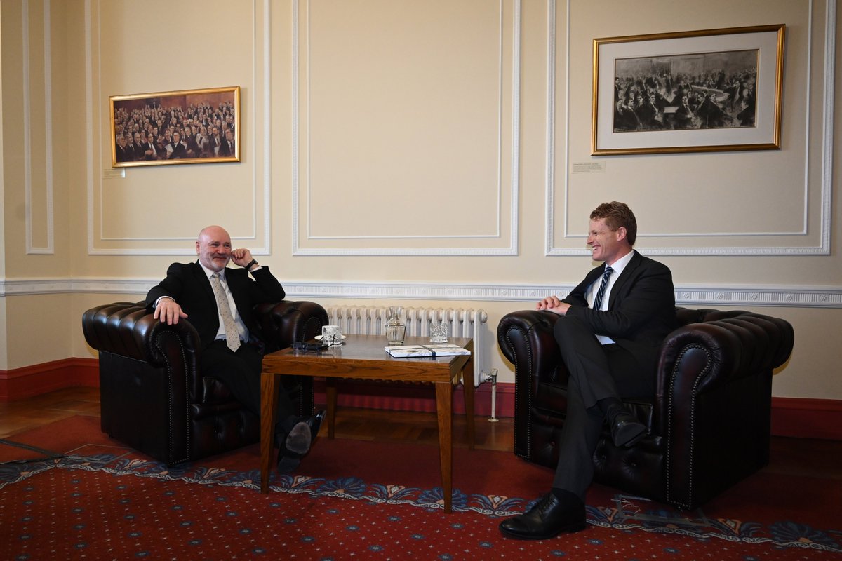niassembly's tweet photo. The Speaker Alex Maskey today welcomed @USEnvoyNI Joe Kennedy III to Parliament Buildings. After a short tour Mr. Kennedy took time to view Silent Testimony, a powerful and moving exhibition of portraits by Colin Davidson.

#NorthernIrelandAssembly #SpeakersVisit https://t.co/lMcG3IWhai