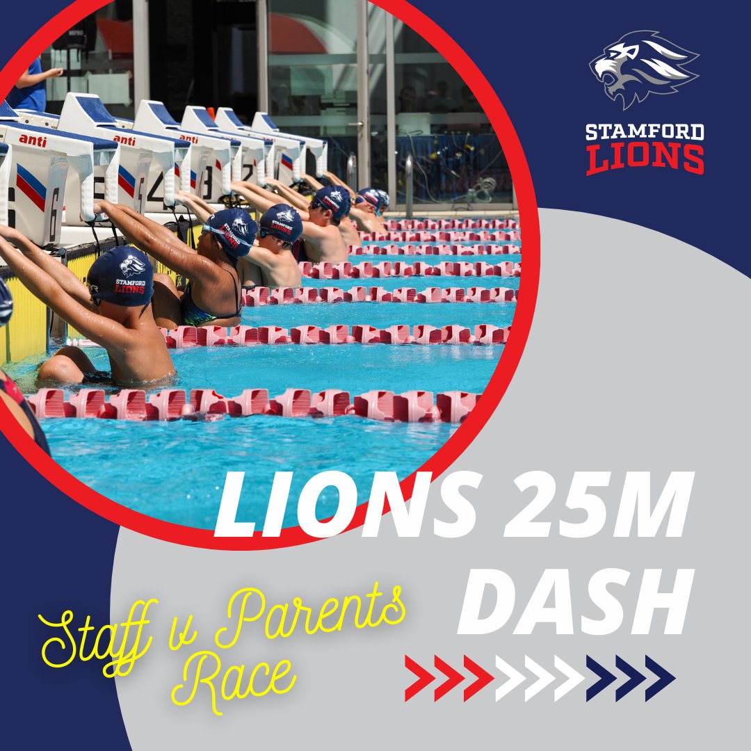 SAISSwimTeam's tweet photo. 🚨EMAIL ALERT 🚨 - LIONS 25m DASH 💨- MEET INFO

🦁 Lions 25m Dash 🦁 is happening tomorrow come and enjoy the racing!

📆 Lions 25m Dash - Friday 14th April @ Lincoln Pool (Elementary side of campus)
🔥Warm-Up 4:00pm to 4:10pm. 🏎️ Racing starts at... https://t.co/dCwGc8ZDBz https://t.co/FxOyrSvh4H