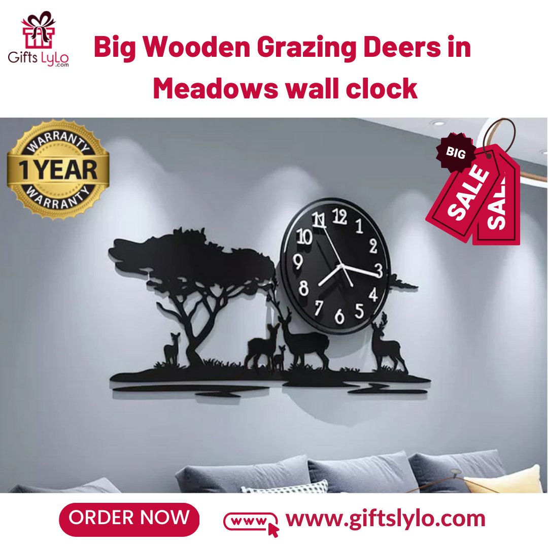 Big Sale📢
Big Wooden Grazing Deers in Meadows wall clock. 😍

🇵🇰 Home delivery all over Pakistan. 🇵🇰
💯QUALITY GUARANTEED

SHOP NOW👇
giftslylo.com/products/big-w…
.
.
#giftslylo #deersclock #acrylicwallclock #modernclock #homedecor #walldecor #minimalistdesign
