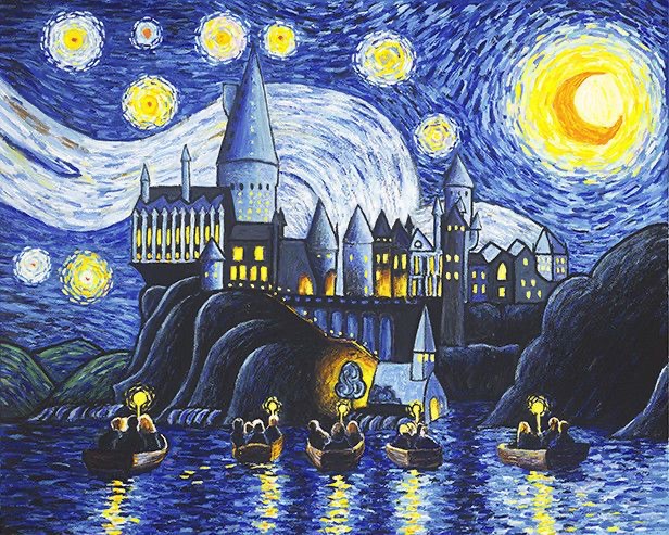 Hogwarts pintado por Vincent Van Gogh 🎨