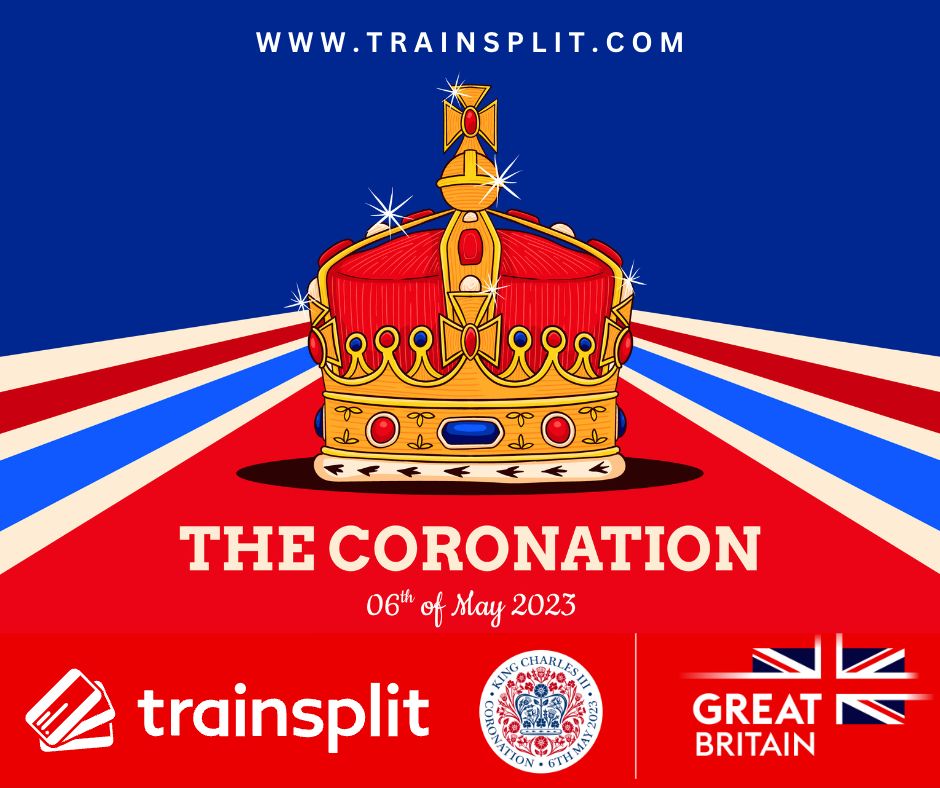 TrainSplit's tweet image. Mark your calendars! May 6th is the day to witness the crowning of our beloved King. Make sure you secure your train tickets in advance to avoid missing out on the grandest event of the year! #KingsCoronation #TrainTickets #SplitTickets #HistoryInTheMaking trainsplit.com