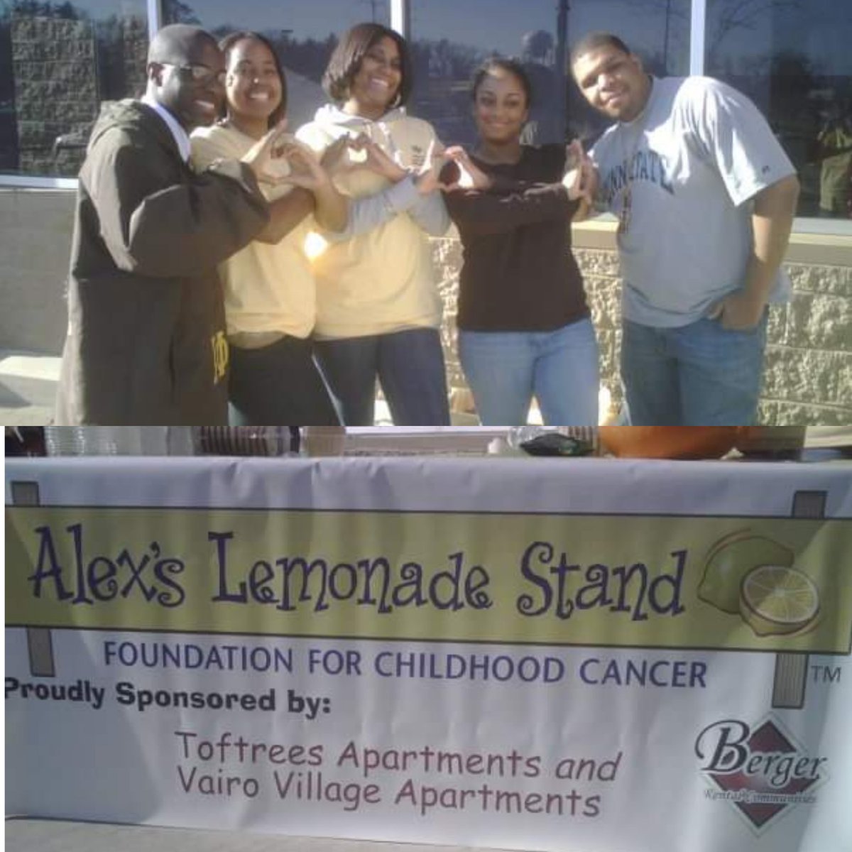 IotaMastermind1's tweet image. Eta Alpha Throwback: Brothers and Sweethearts of Fall 09 hosting Alex's Lemonade Stand in November 2009 at Walmart on North Atherton. 

#iotaphitheta #etaalpha #pennstate  #ACR #pacertified #ipt1963 #NPHC #D9 #centaurs #ISI #sweethearts #weare #1963 #statecollege #psuiotas