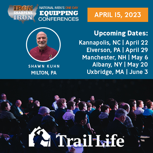 TrailLifeUSA's tweet photo. Join #TrailLifeUSA at #IronSharpensIron one day men's conferences across the nation. .
Find an Iron Sharpens Iron Conference event near you!
https://t.co/nd7cc9jXKf
https://t.co/GDQH99qCqT
#EquippingMen https://t.co/XkZfoDeZhk