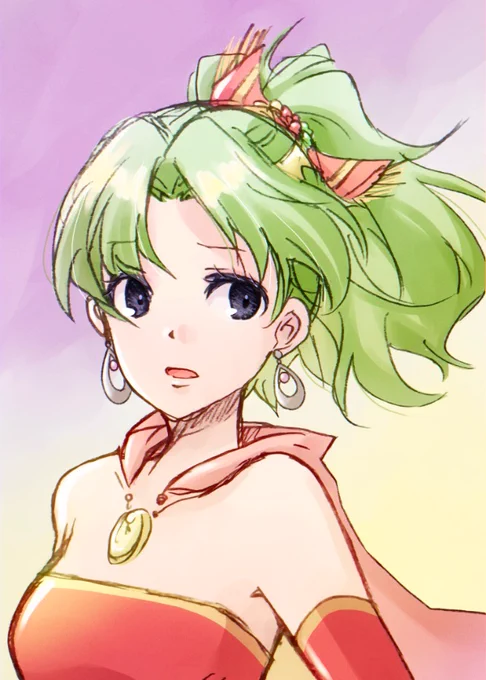 昔描いたらくがきティナ(ディシディアFF)を塗ってみた うろ覚えで描いたから間違ってるかも