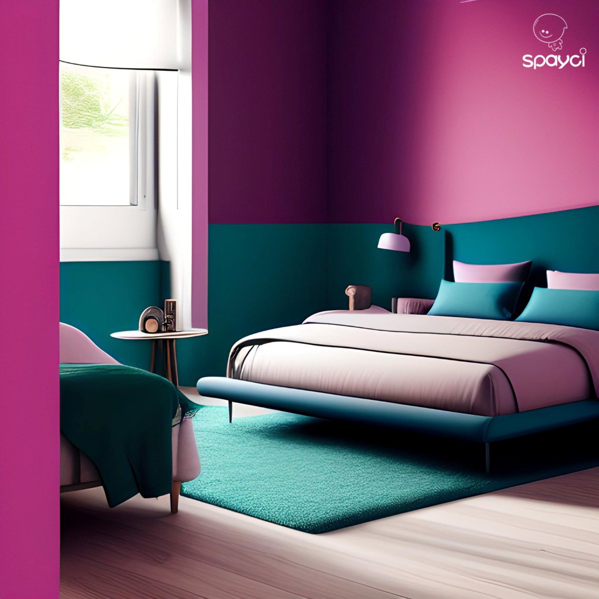 suvasthihaa's tweet image. Introducing our bedrooms inspired by 2023 Pantone colour #vivamagenta. A colour that represents human’s eclectic emotions of Vim &amp;amp; vigor,calm &amp;amp; strength, masculine and feminine. @SpayciAI #homeinterior