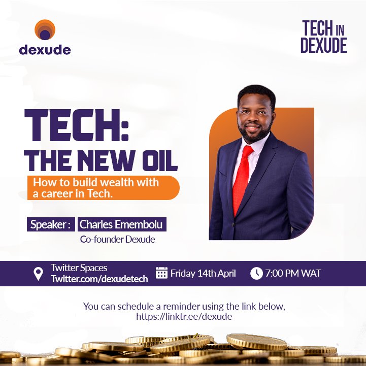 We will be having with us a distinguished Speaker, Mr. Charles Uche Emembolu <a href="/uemembolu/">Charles U. Emembolu</a>, Co-founder of Dexude, Director of partnerships at ISN, and Founder of Techquest amdist many other achievements and status will be present with us as we explore the topic: