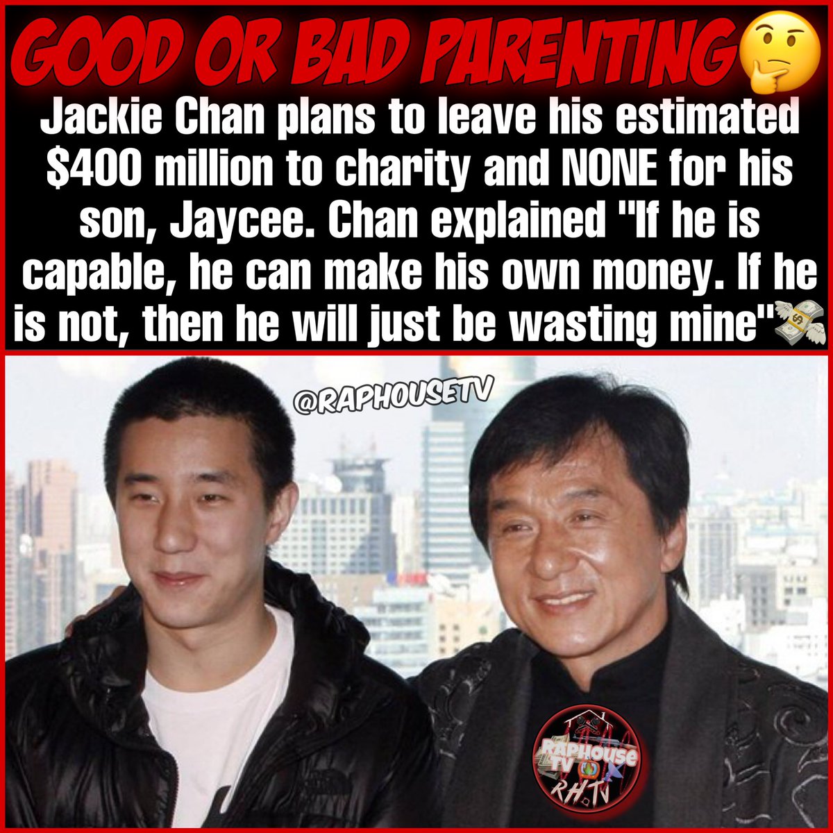 Rainbowiths's tweet image. So jack chan and Shaquille O'Neal made a plan that would leave there children living in a street if they don't make there own money? Dum #decis