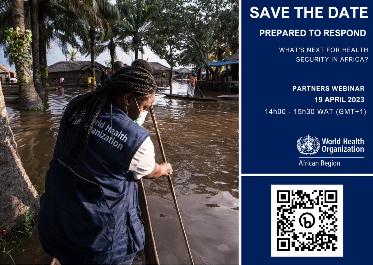 BrakaFiona's tweet photo. Join @WHOAFRO on April 19th for a webinar on tackling disease outbreaks in Africa. We'll discuss measures to prevent and respond to outbreaks with experts in public health and global development. Don't miss out! #PreparedToRespond Register here https://t.co/c1NiEcwZ8H https://t.co/Sokgq0vlgm